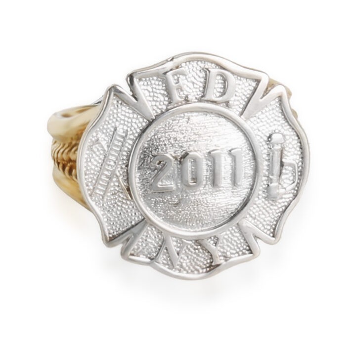 Womens FDNY Maltese Cross Firefighter Badge Ring 1