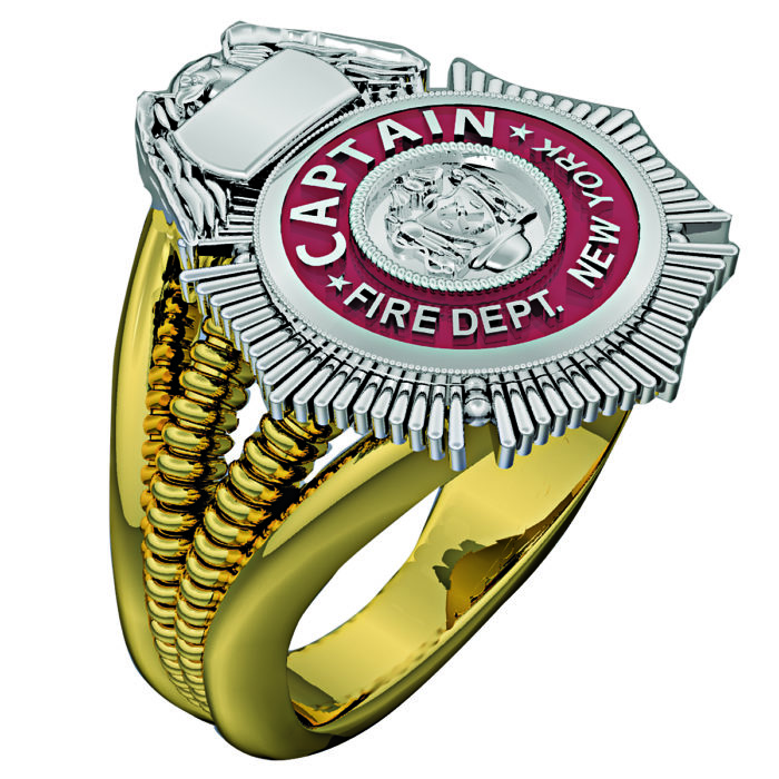 Womens FDNY Captain Badge Ring 1