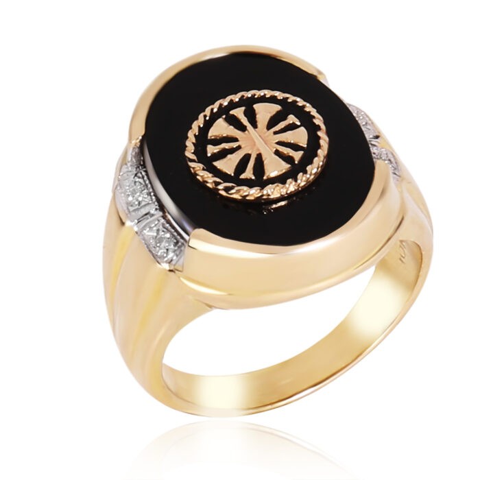 Mens Fire Department Chief Ring - 5 Horns 2