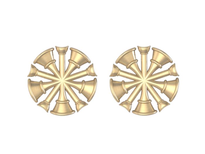 Chiefs Horns Earrings - Medium Size Pair 1