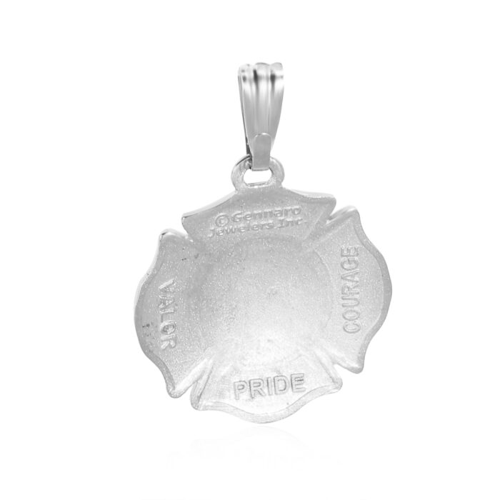 Saint Florian Medal and Chain - Sterling Silver Quarter Size Pendant 3