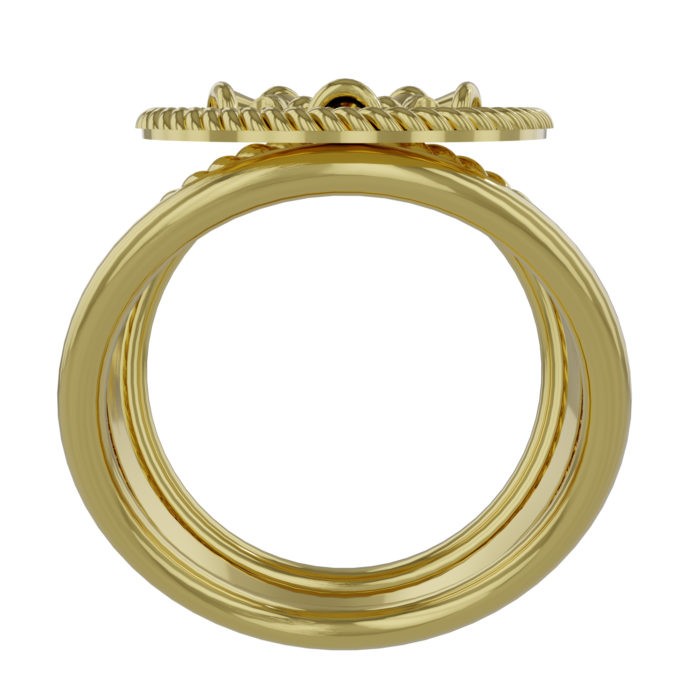 Womens Fire Department Chief Ring - 5 Horns 3