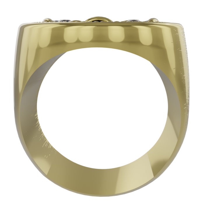 5-Horn Chief Ring with Diamonds 3