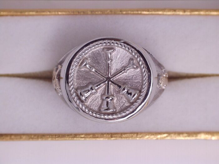 Mens Fire Department Assistant Chief Ring – 3 Horns 4