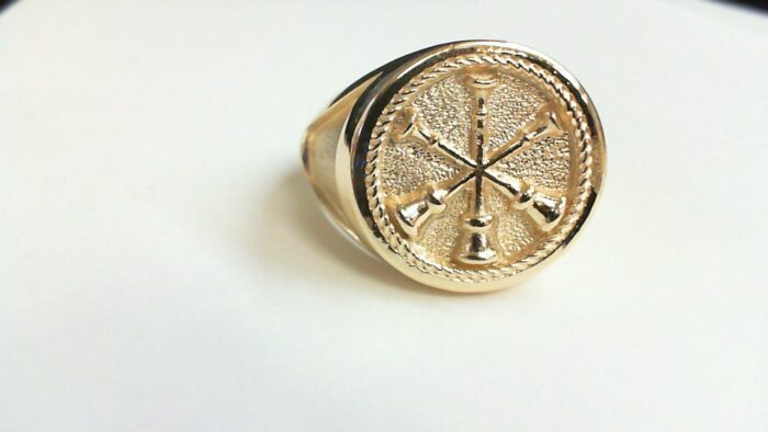 Mens Fire Department Assistant Chief Ring – 3 Horns 2